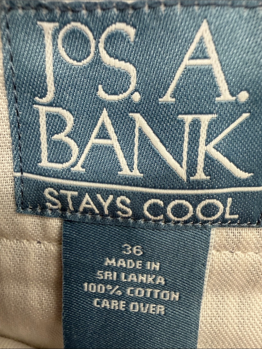 Jos. A Bank "Stay Cool" Seersucker Stripe Men’s Shorts - Blue/White - Picture 7 of 10